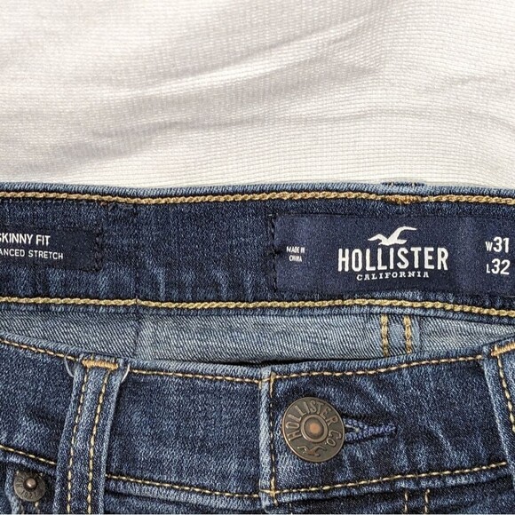 Hollister Men's Skinny Fit Distressed Stretched Jeans 31/32 - Picture 7 of 7